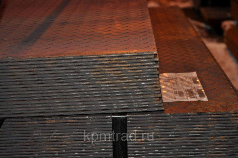 Лист рифленый 10 мм ромб, чечевица